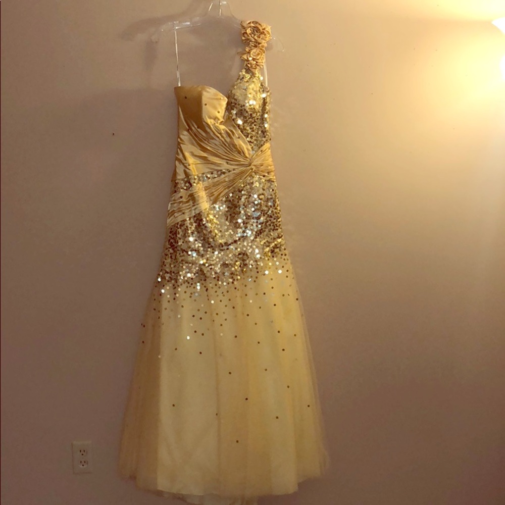 Champagne Gold Sequin Gown
